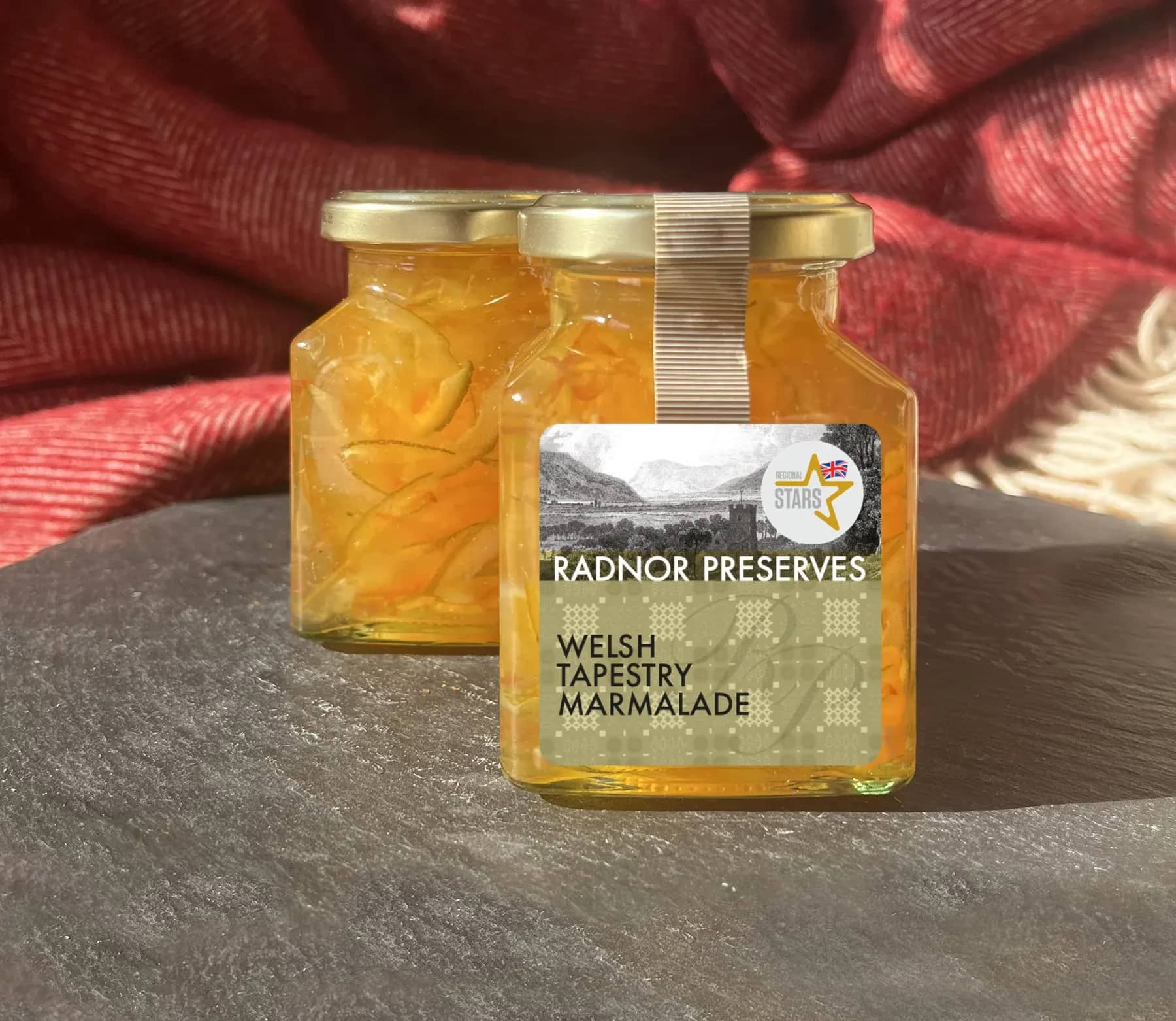 Radnor Preserves yn ennill aur am Welsh Tapestry Marmalade
