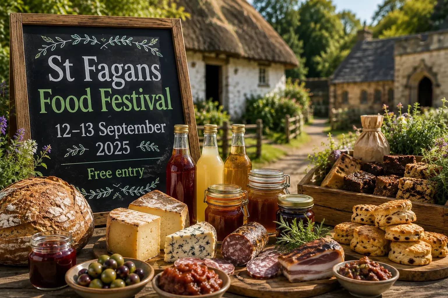 St Fagans Food Festival yn dychwelyd i un o leoliadau mwyaf hanesyddol Cymru