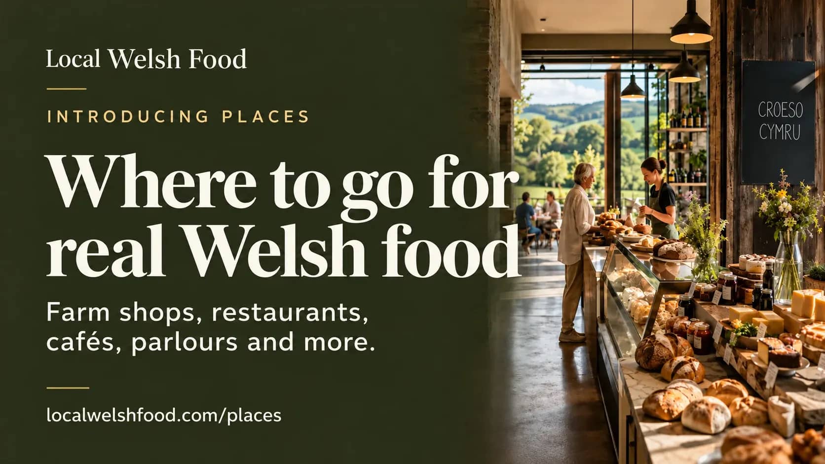 Local Welsh Food yn lansio cyfeiriadur Places gyda’i ddewis o gyrchfannau ledled Cymru