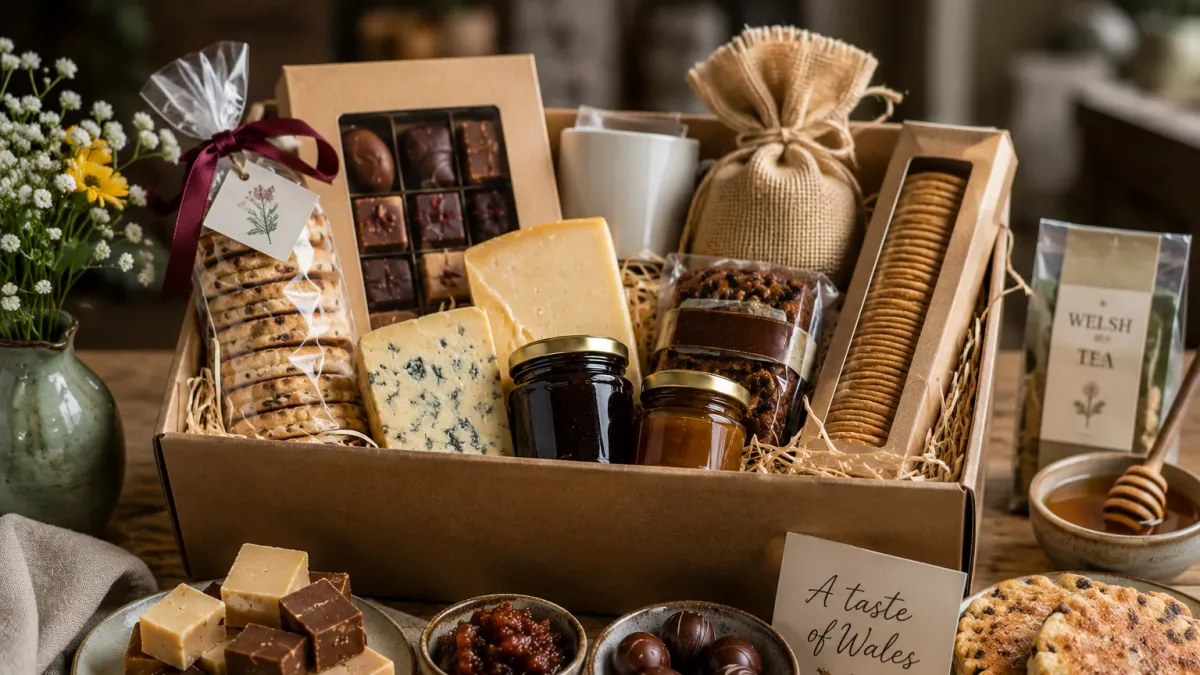 Welsh food gifts by post: hampers, sweet treats and savoury gifts