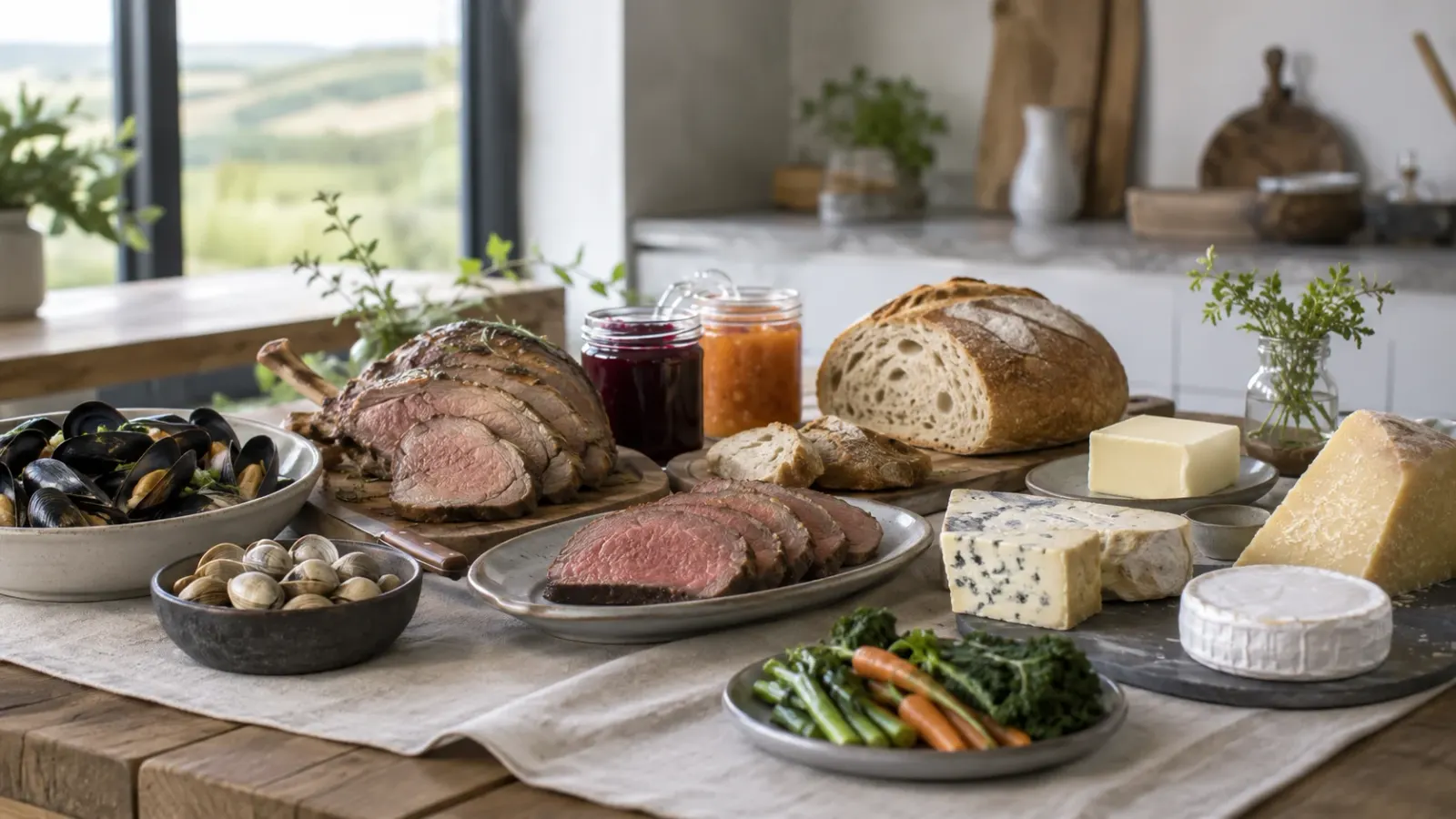 Welsh food products: meat, dairy, seafood